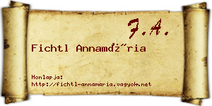 Fichtl Annamária névjegykártya